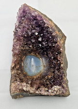ORIGINALE DRUSE GEODE AMETHYSTE AVEC AGATE