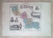 1889 - Carte ancienne du Nord  Département français - Migeon