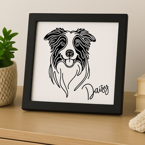 Personalized border collie dog - border,