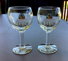 Leffe "Abbaye de Abdij van" Chalice Style Beer Glasses 7" Tall, 25 cl, Set of 2