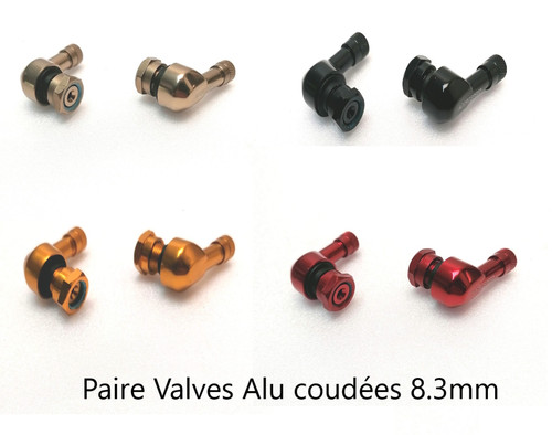 Valve coudée alu 3mm - 2x,