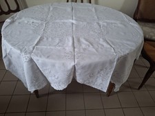 NAPPE ANCIENNE  CARREE, BRODEE