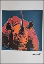 Andy Warhol Noir Rhinocéros