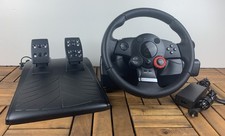 LOGITECH DRIVING FORCE GT RACING WHEEL W/ FOOT PEDALS E-X5C19 - PC PS2 PS3 Works