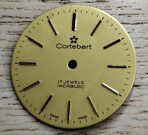 Cortebert watch dial - dial, gold