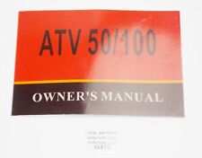 OEM AEON OWNER USER MANUAL BOOK ATV ATV-50 ATV-100 QUAD FOUR WHEELER