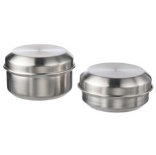 IKEA LATTUGGAD Snack Container Stainless Steel 2 Pack New