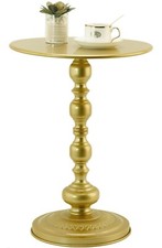 Metal End Table, QENUIITEA Round Side Table Nightstand for Bedside or Sofa,...