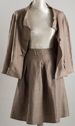 Ensemble lin tailleur jupe - ensemble,