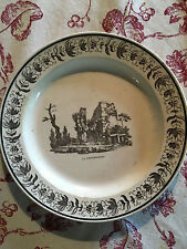 Creil plate? Choisy? Early 19th century Rare La Chiffoniere Vieux Métier Speaker