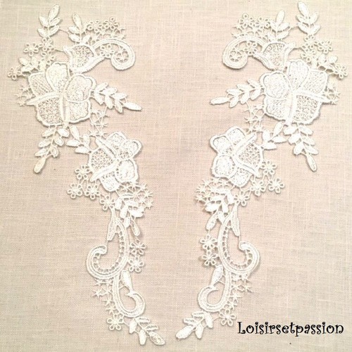 Lot appliques guipure - de, 2