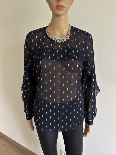 Blouse transparente bleue