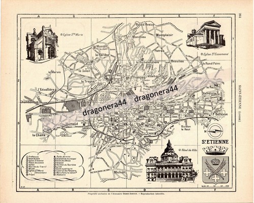 Saint etienne plan de ville - saint-etienne,