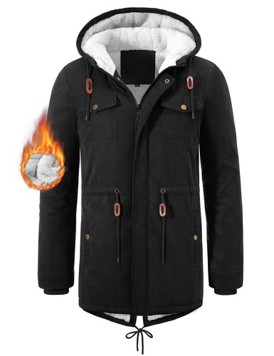 Manteau homme hiver fourrure - manteau,