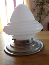 ART DECO GLOBE OPALINE   À