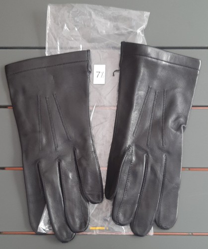 Gants cuir noir uniforme - gants,