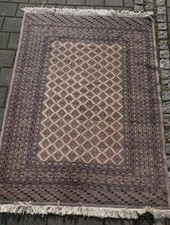 Ancien Tapis Persan D'Orient Formes Géométriques Fleurs Environ 183 X 130 Cm