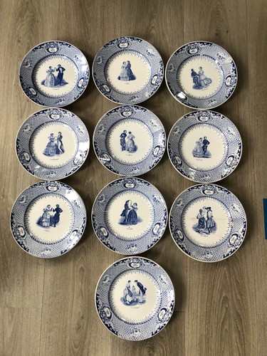 Lot assiettes porcelaine - 10,