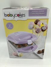 Babycakes Mini's Cake Pop Maker Ceramic Coated Purple OPEN BOX