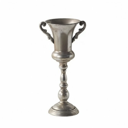 Vase fer forgé argenté - vase, en