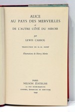 Alice au pays des merveilles Lewis Carrol Paris 1949