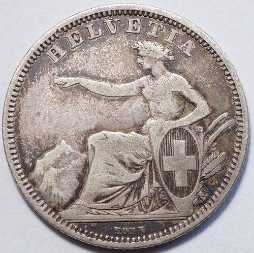 Suisse franc argent 1861b - franc,