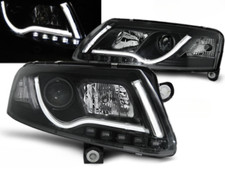 Paire de feux phares Audi A6 C6 de 2004 a 2008 led LTI noir Halogene