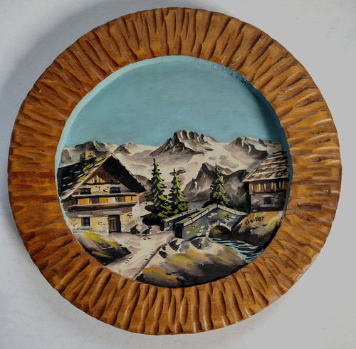 Tableau bois sculpté - bois,