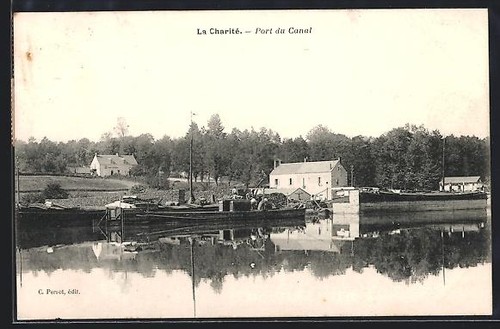 Cpa charité port du canal - port,