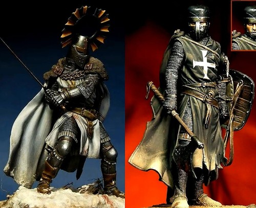Figurines chevalier teutonique - figurines,
