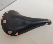 Selle vélo course vintage IDEALE Speciale Compétition en cuir 1960-80, marron