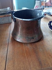 Seau en cuivre style rustique 