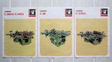 Lot de 3 brochures 2 pages/combinée LUREM machine à scie circulaire raboteuse...