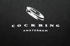 Vintage 80s Leather Bar Gay COCKRING Amsterdam Black Size Small