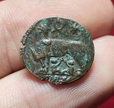 #100-9 ~ ROME - Nummus à la louve - Trèves (TRS)