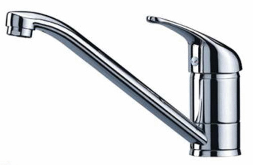 Mitigeur cuisine chrome tuyau - mitigeur,