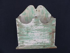 Antique Wooden Tool Locker Box Box Rustic Folk Art Patina Green