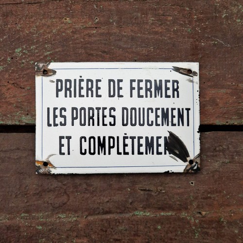 Plaque émaillée prière - plaque, «