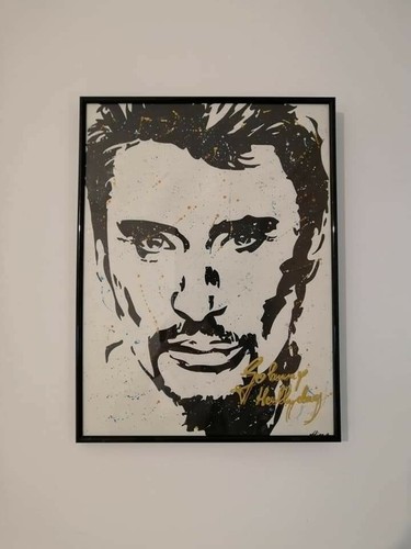 Johnny hallyday cadre déco - hallyday,