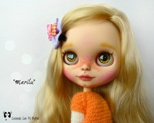 OOAK Custom Blythe Doll By Spain Artist Olga Of Littlelemondolls “Marilu” Blonde