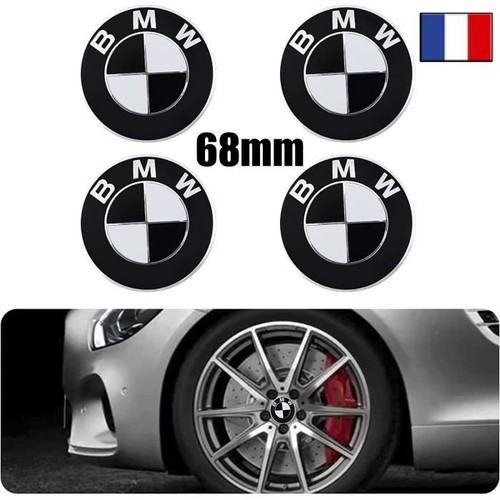 Cache moyeu jante bmw noir - moyeu,