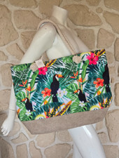 Sac cabas en jute motif