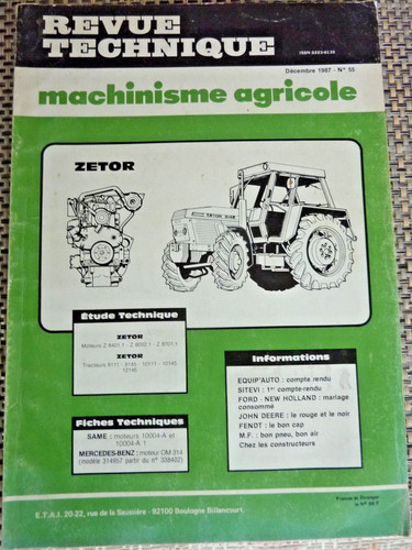 Revue technique tracteurs - revue,