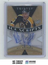 2013-14 Upper Deck Trilogy Ice Scripts Plexi Ray Bourque #IS-RB Boston Bruins