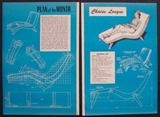 CHAISE LOUNGE CHAIR Modern Eames Era 1954 How-To build PLANS