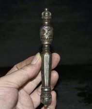 5.6 "vieux Bouddha tibétain tête de crâne phurba Dagger clip fachi