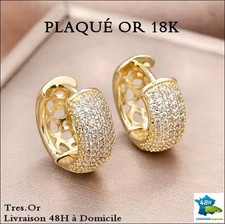 PLAQUÉ OR 18 K Boucles