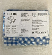 IKEA Children's Play Set Apron Oven Gloves and Kitchen Towels Duktig Blue NEW