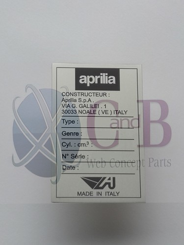 Plaque cadre aprilia - cadre,