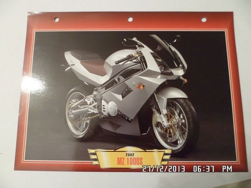 Carte fiche moto 1000 - carte,
